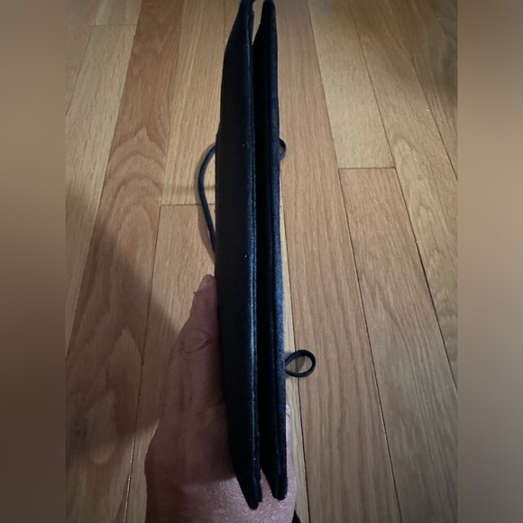 Vintage Whiting and Davis black satin evening bag. Pocket inside. Used once. - Picture 6 of 6